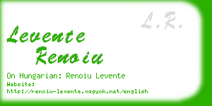 levente renoiu business card